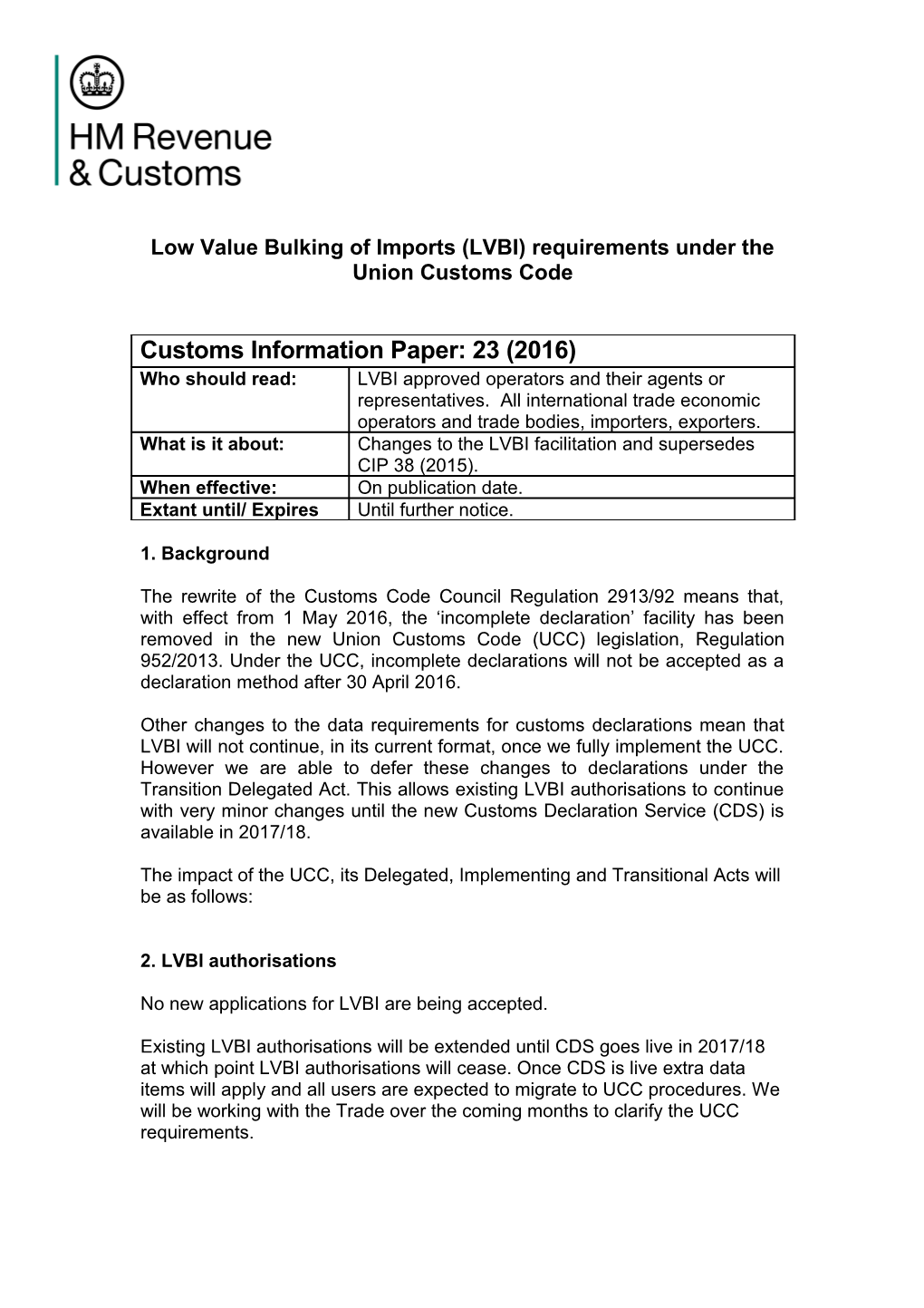 Low Value Bulking of Imports (LVBI) Requirements Under the Union Customs Code
