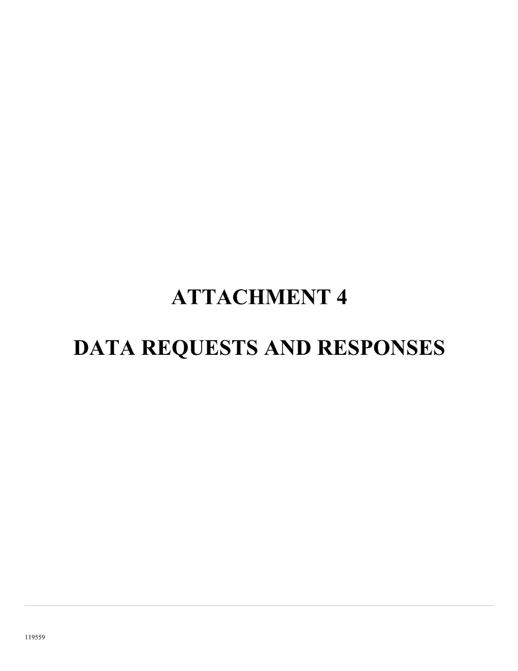 Data Requests and Responses