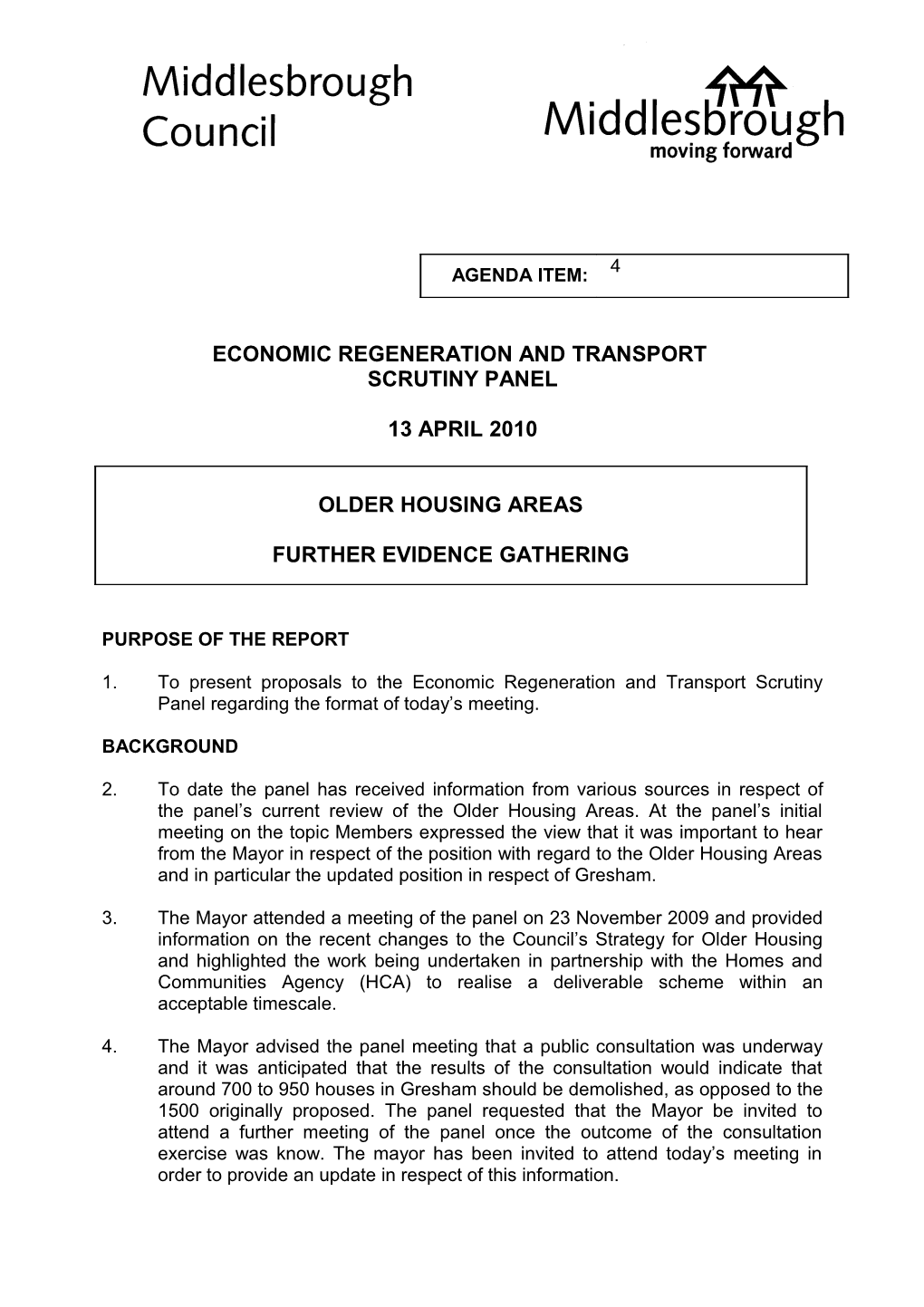 Economic Regeneration and Transport