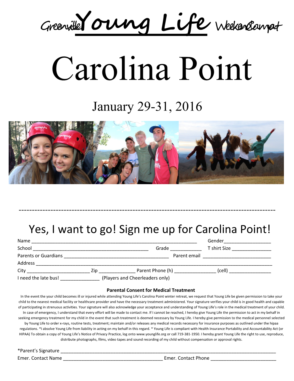 Carolina Point Winter Weekend 2016