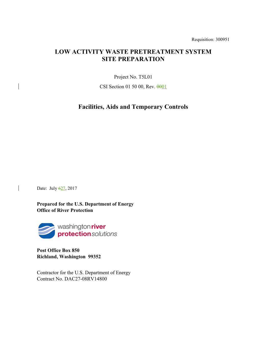 LAWPS Construction Quality Assurance Requirements