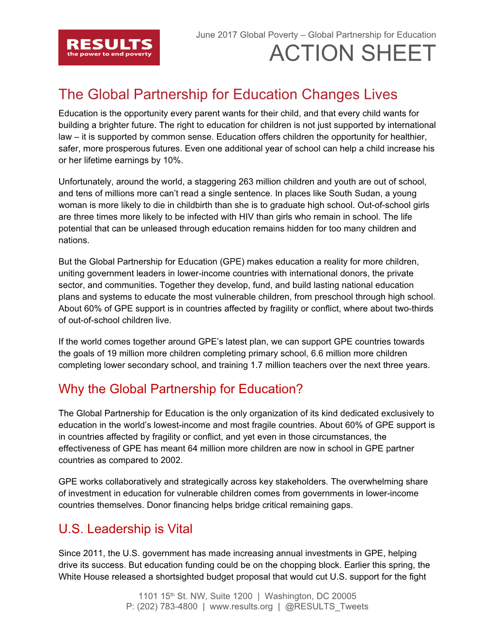 The Global Partnership for Education Changes Lives