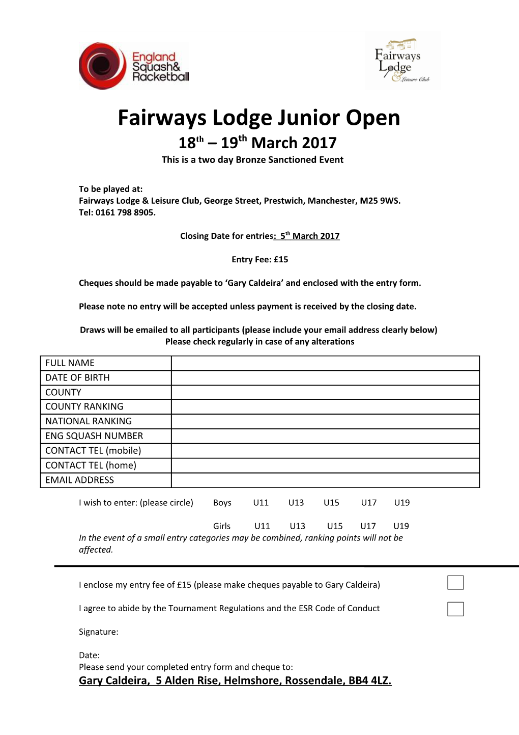 Fairways Lodge & Leisure Club,George Street, Prestwich, Manchester, M25 9WS