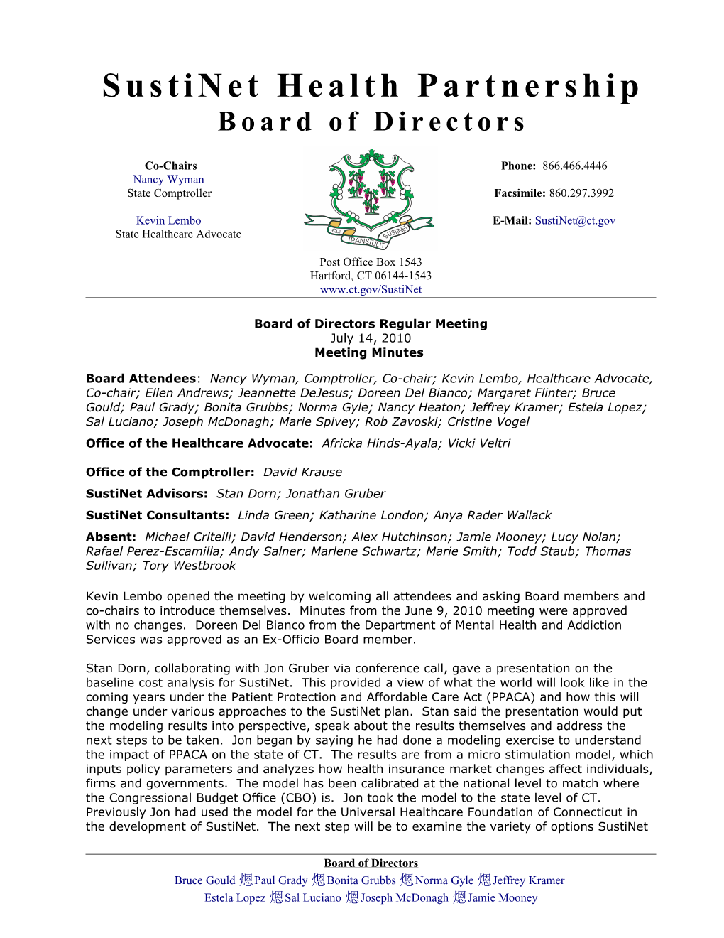 Board of Directors Regular Meeting