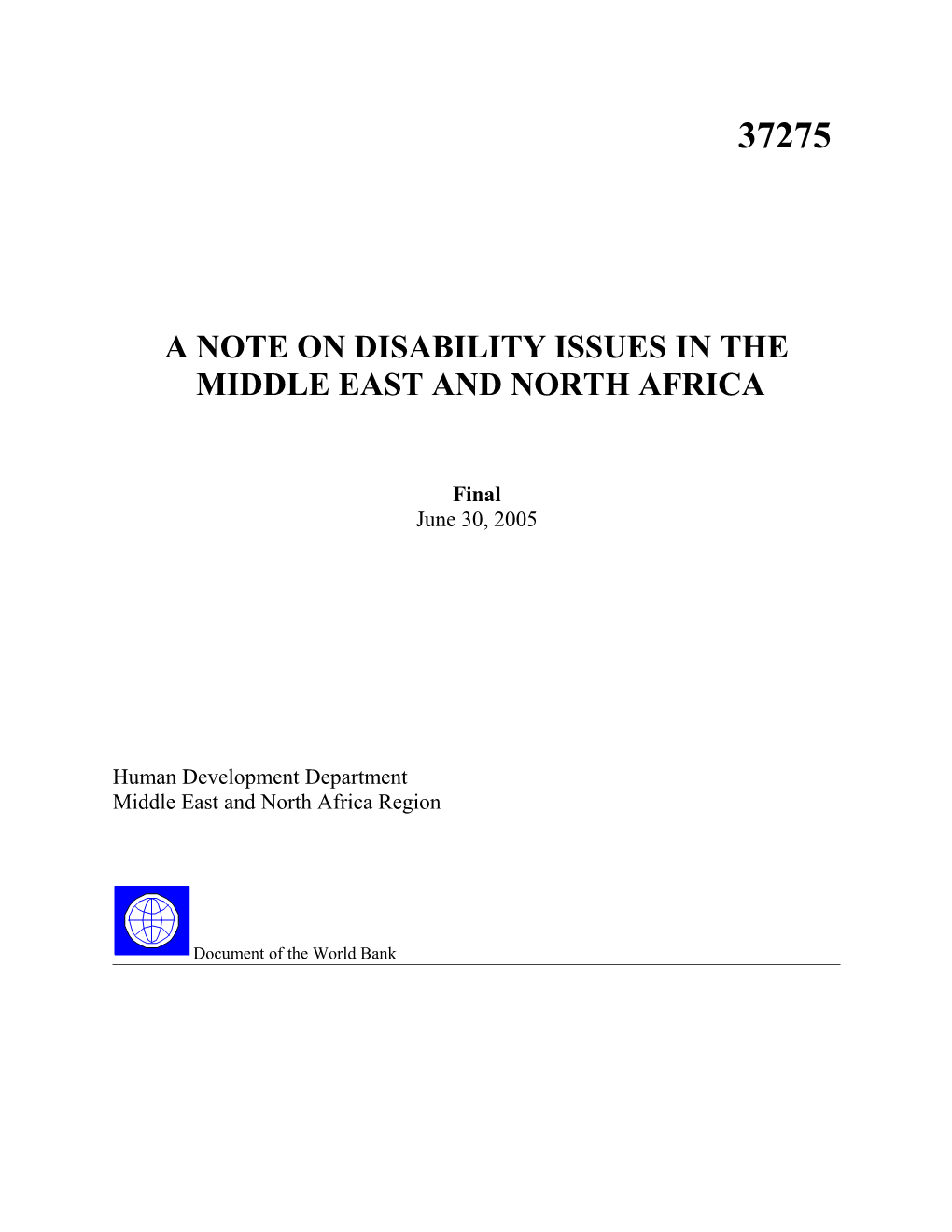 Mena Disability Study