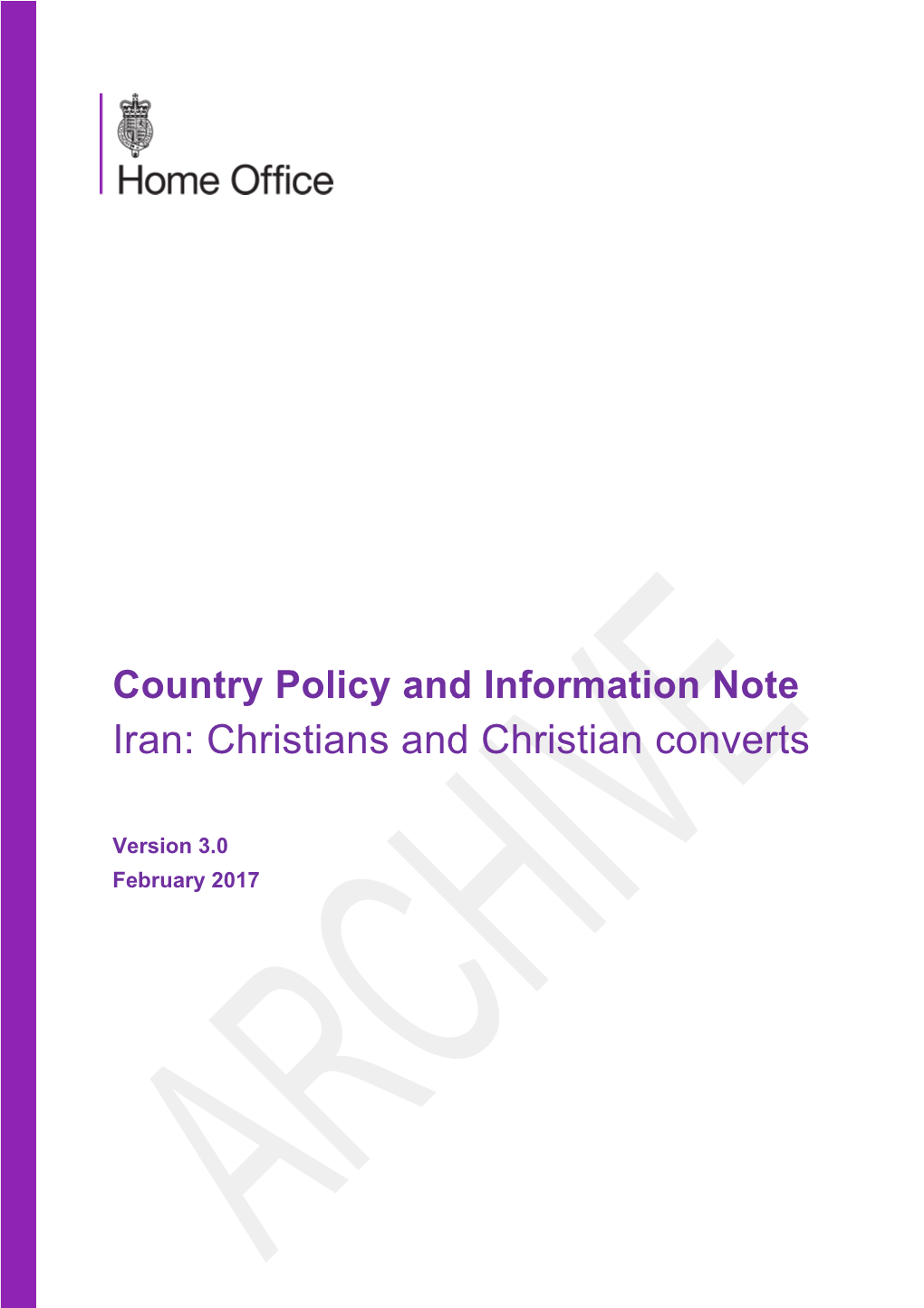 Country Policy and Information Note