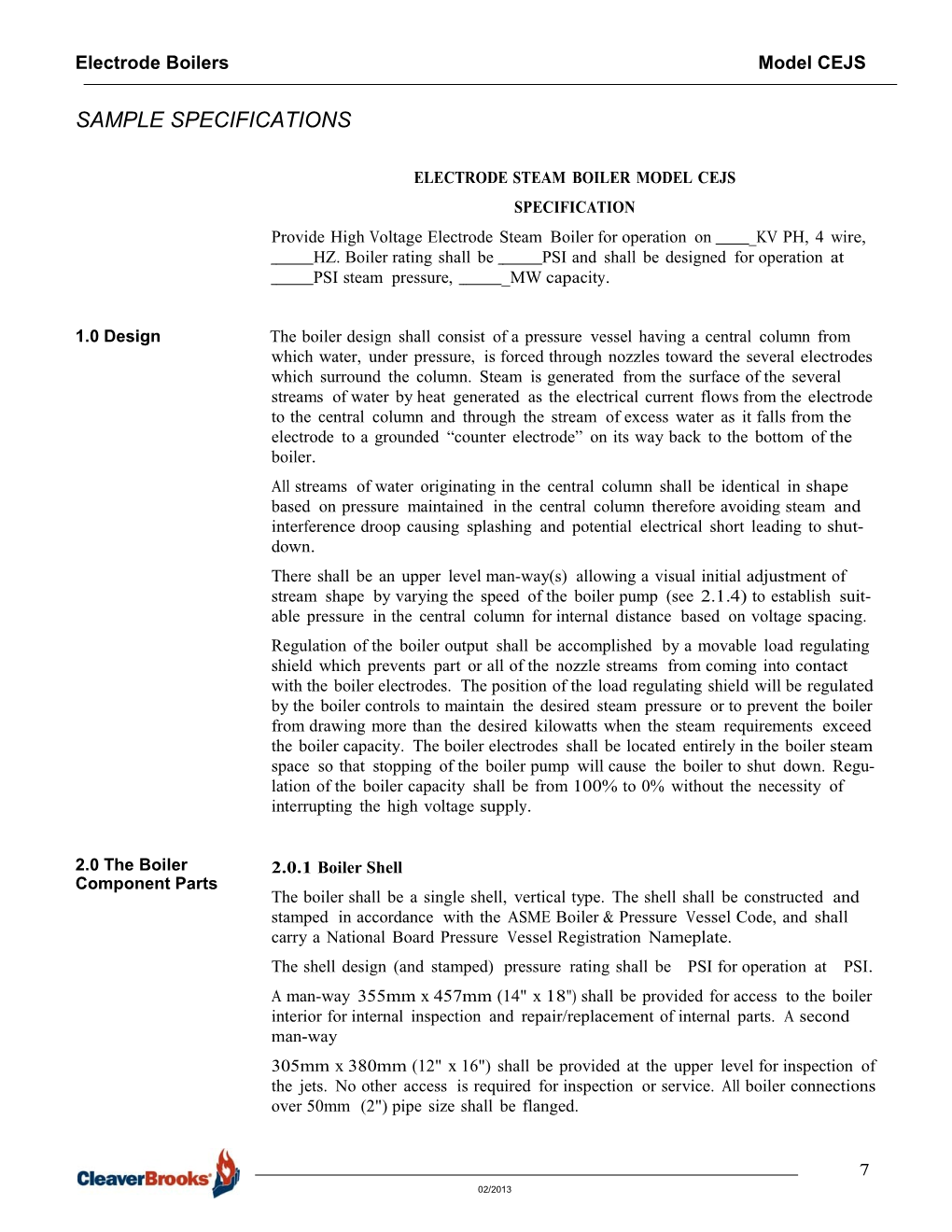 Electrodesteamboilermodelcejs Specification