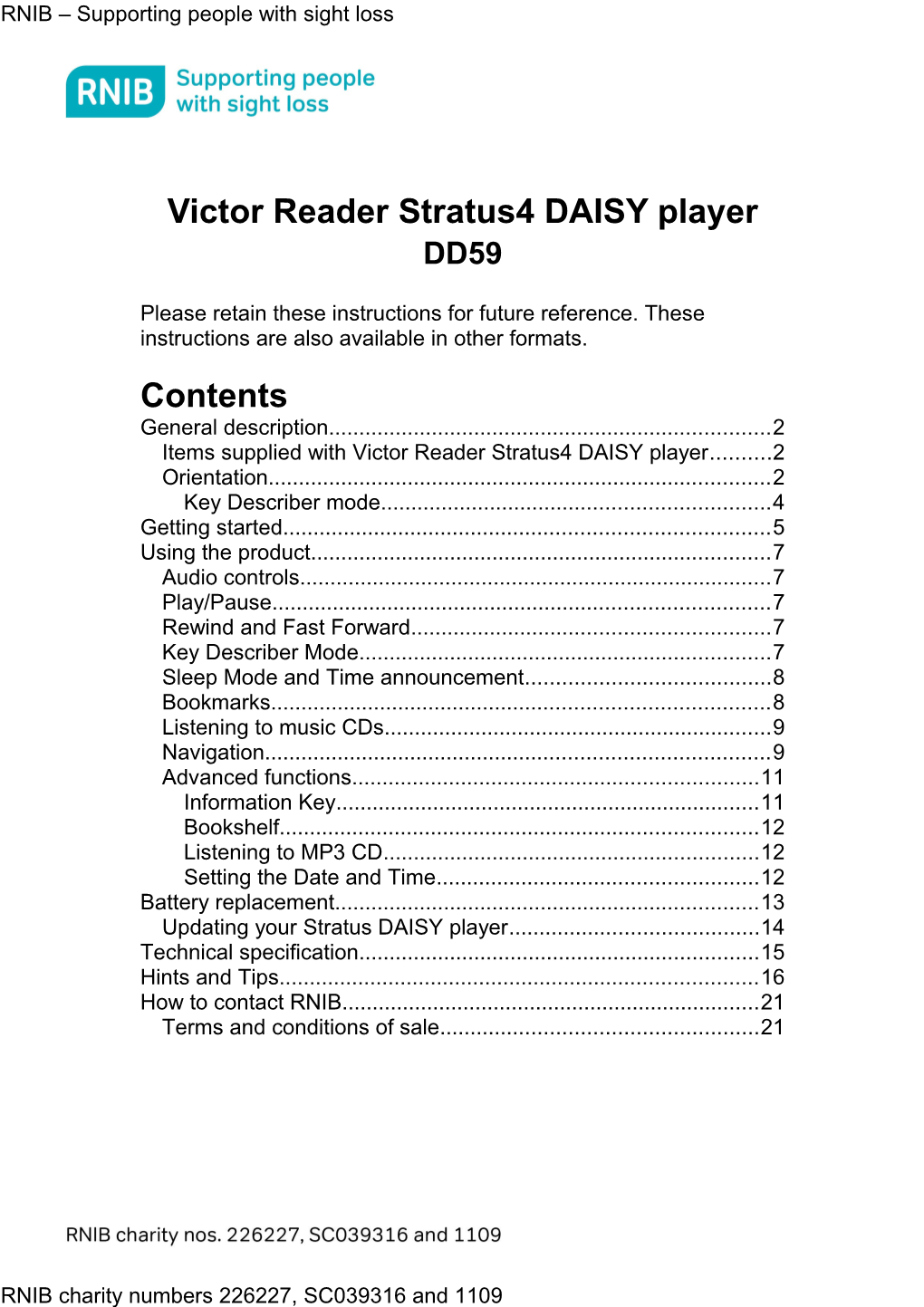 Victor Reader Stratus4 DAISY Player