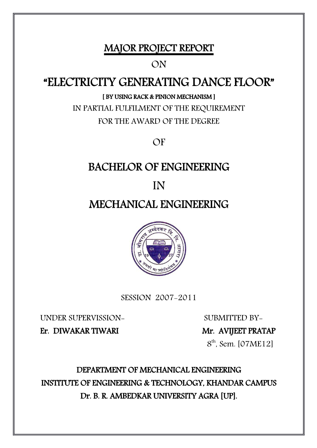 Electricity Generating Dance Floor