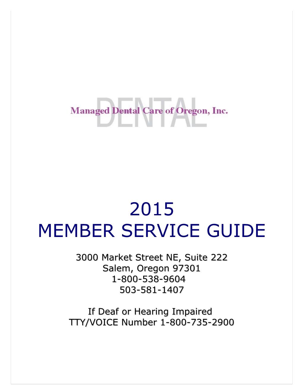 Member Service Guide