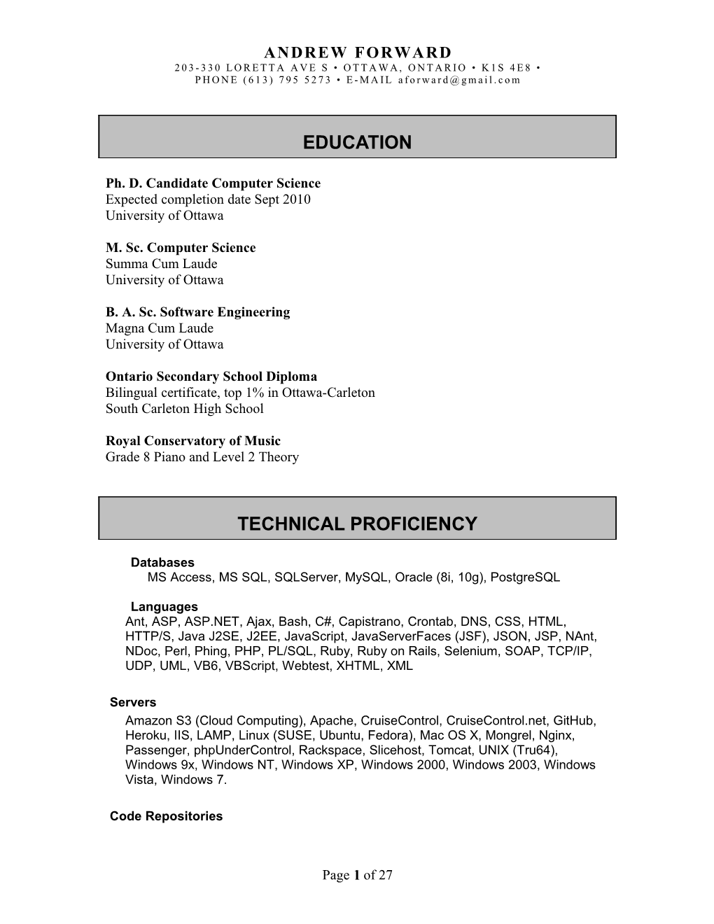 Ph. D. Candidate Computer Science