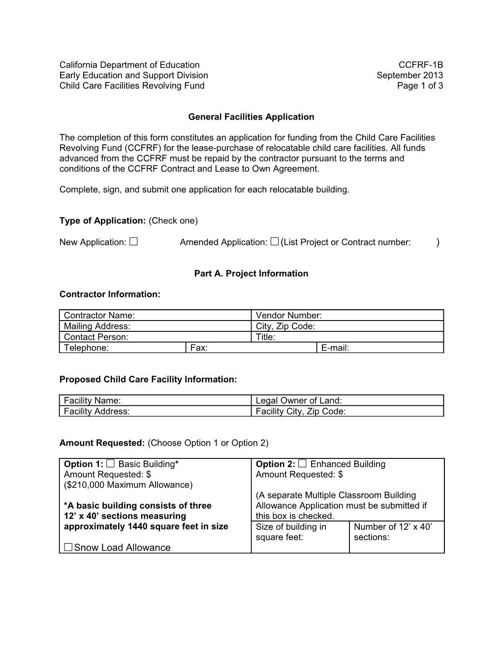 App2-13: Gen Fac App - Child Development (CA Dept of Education)