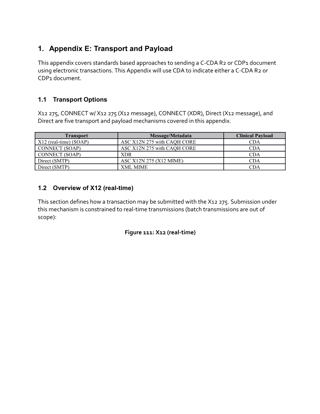 1.Appendix E: Transport and Payload