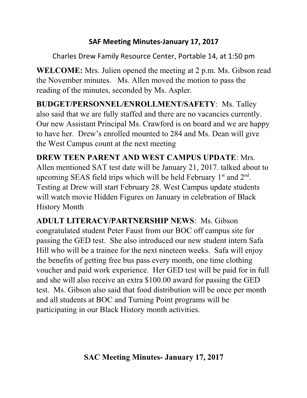 Charles Drew Family Resource Center, Portable 14, at 1:50 Pm