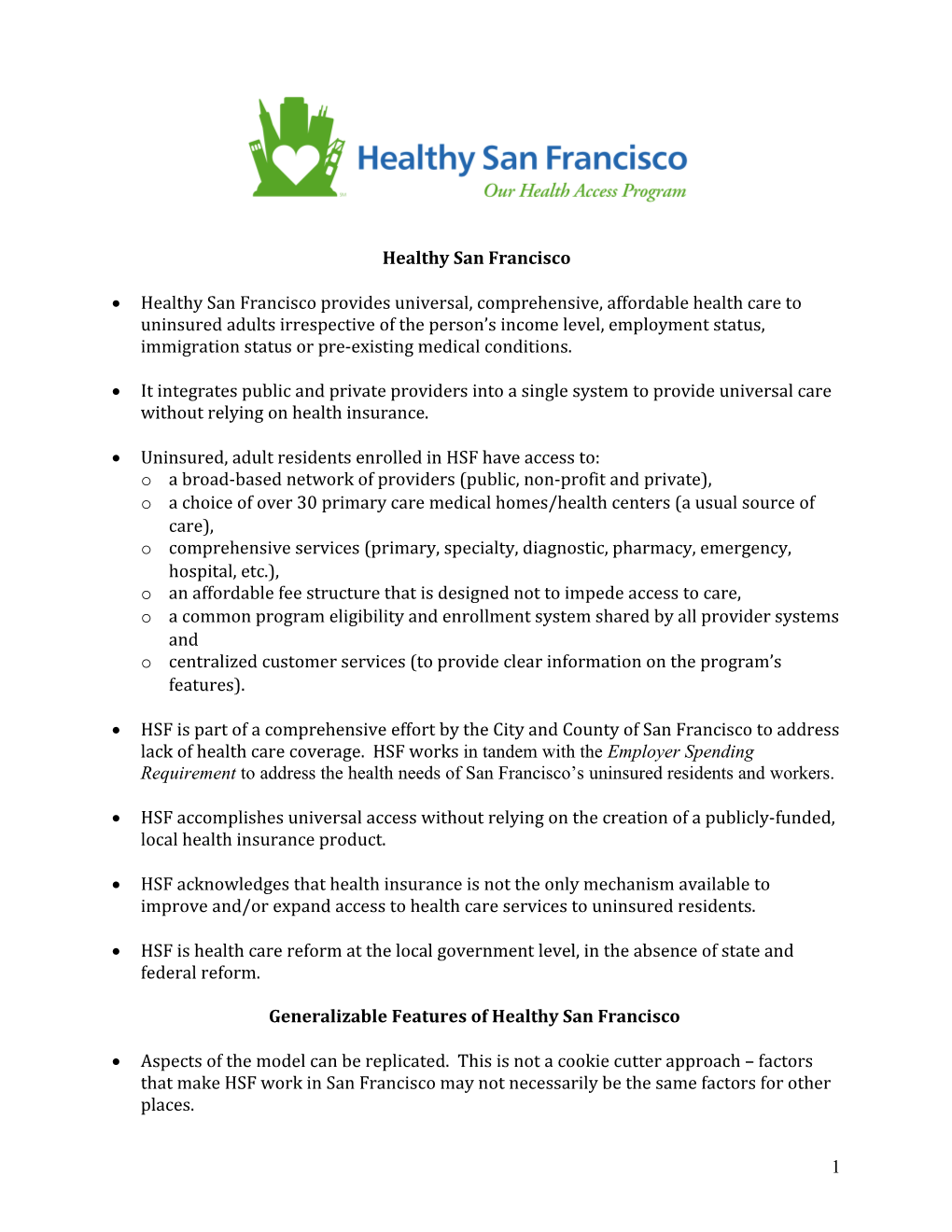 Healthy San Francisco