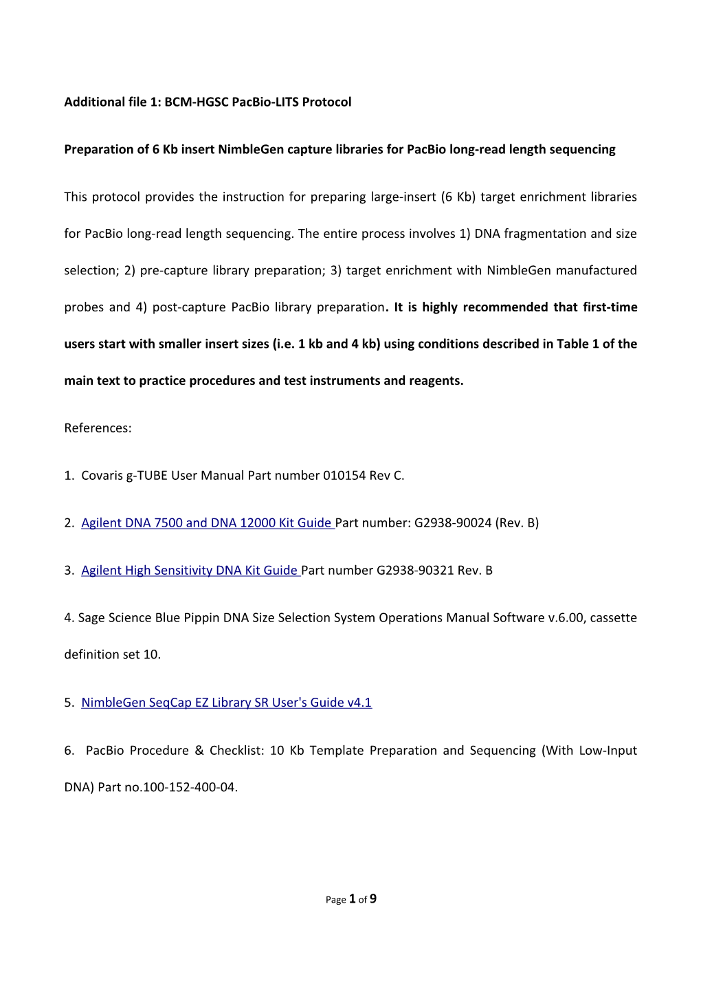 Additional File 1: BCM-HGSC Pacbio-LITS Protocol