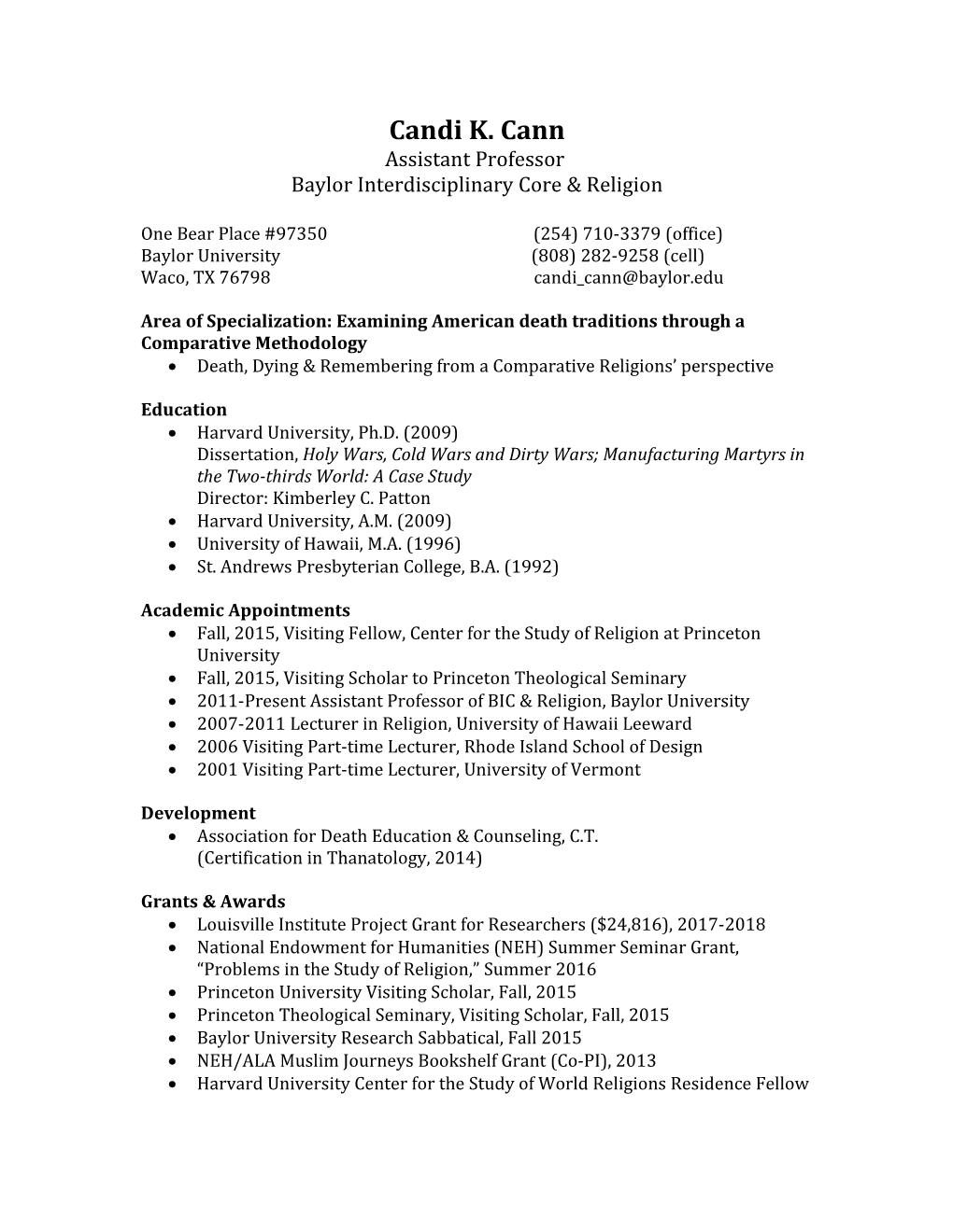 Baylor Interdisciplinary Core & Religion