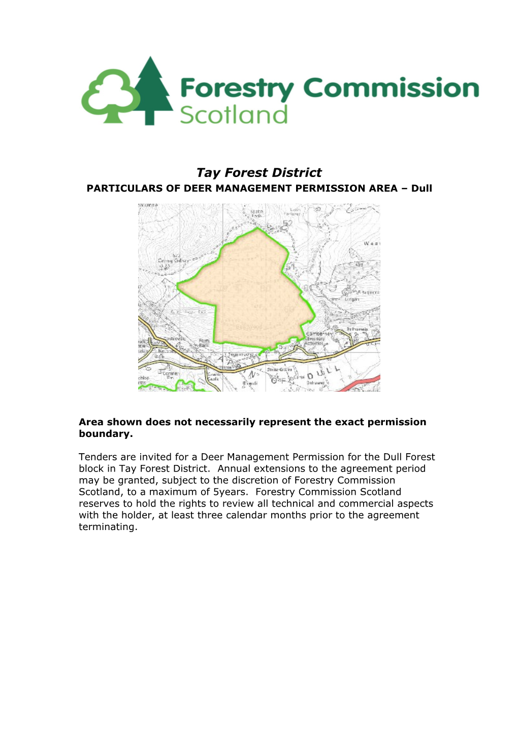 Appendix 3 Particulars of Deer Management Permission Area