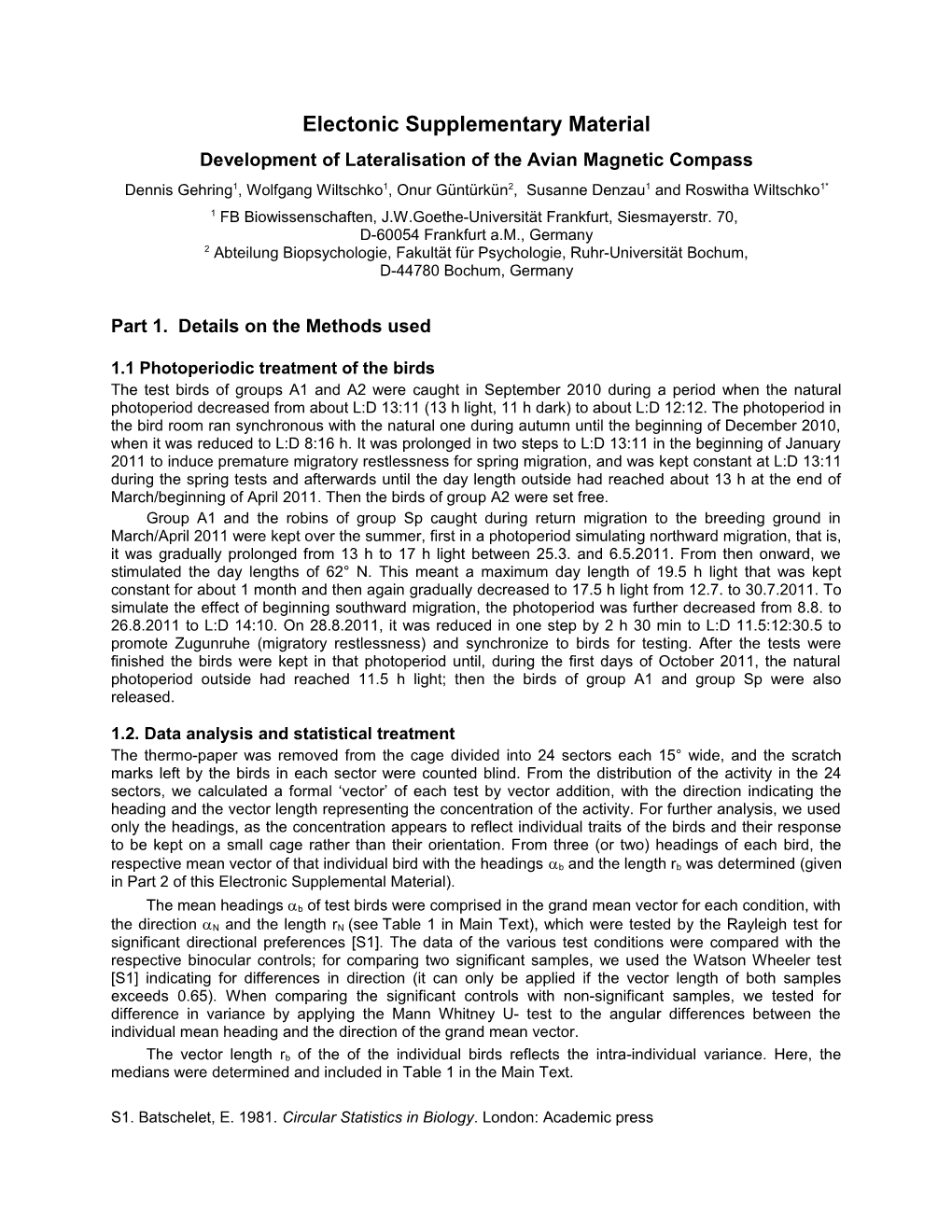 Development of Lateralisation of the Avian Magnetic Compass