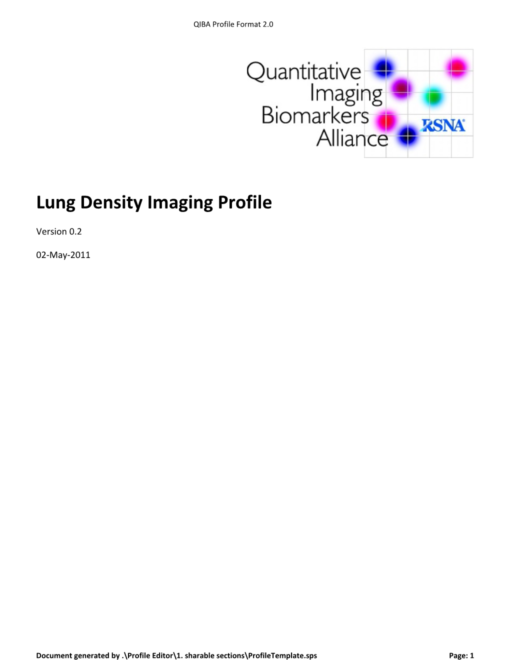 Lung Density Imaging Profile
