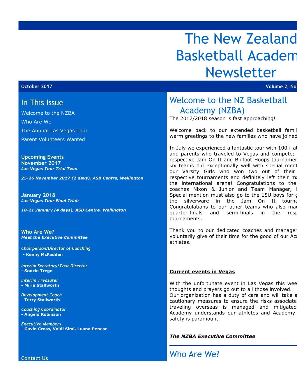 Welcome to the NZ Basketball Academy (NZBA)