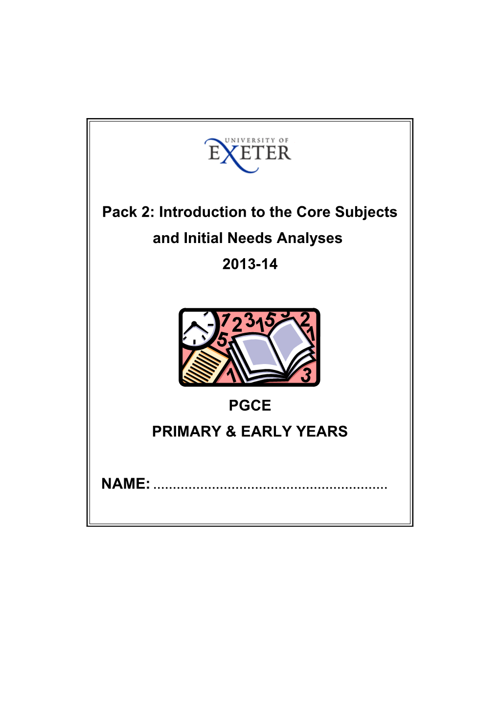 PGCE Primary/Early Years Programme