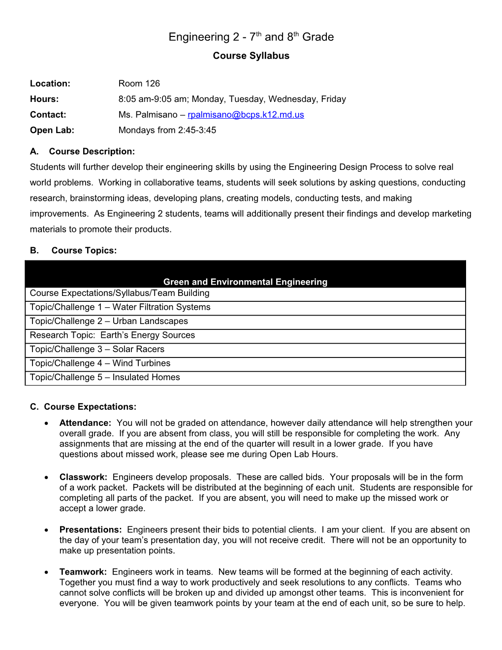 Engineering 2 - 7Th and 8Th Grade