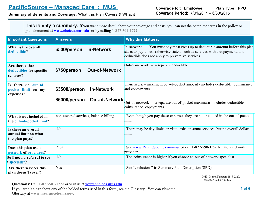 Thisisonlyasummary. If Youwant Moredetail Aboutyourcoverage Andcosts,Youcangetthe