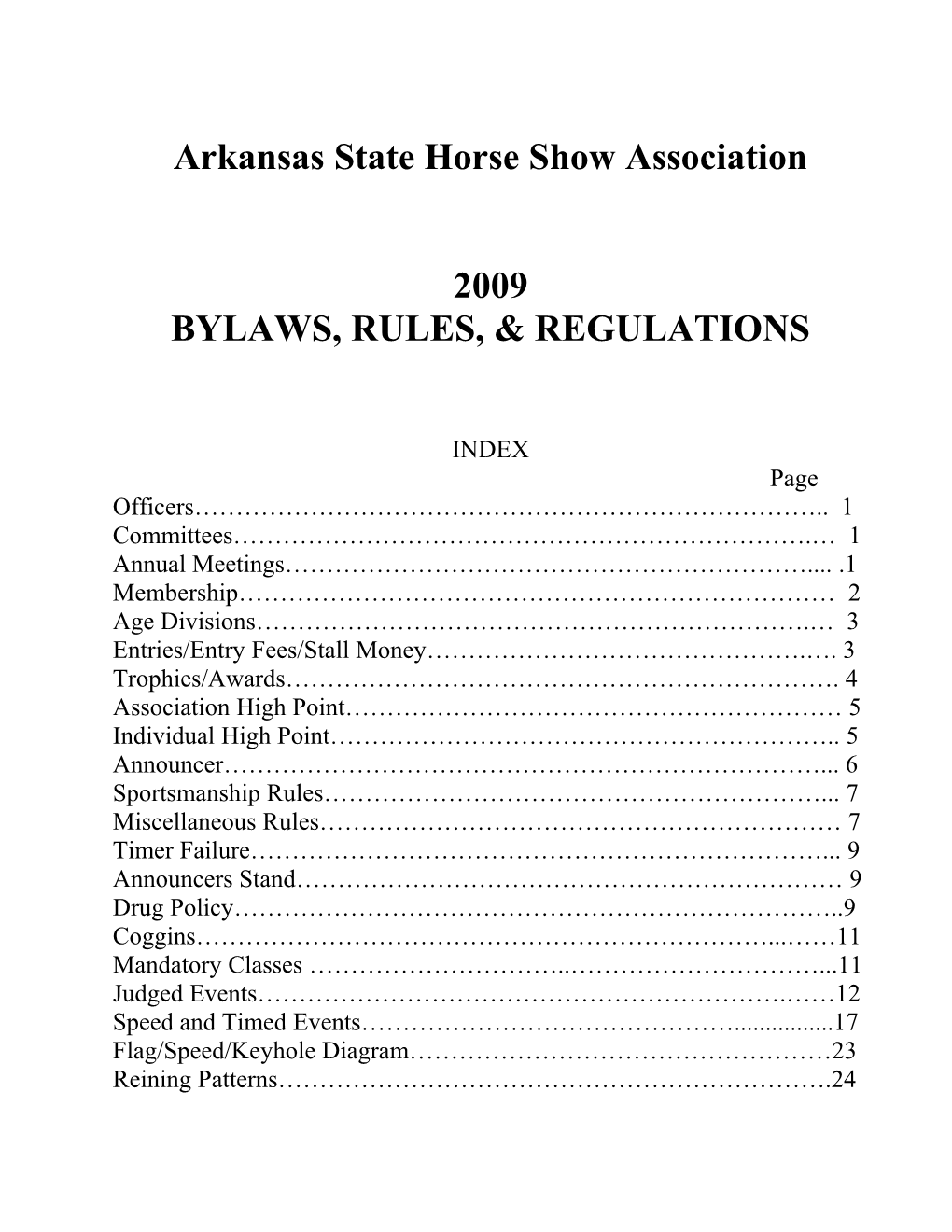 Arkansas State Horse Show Association