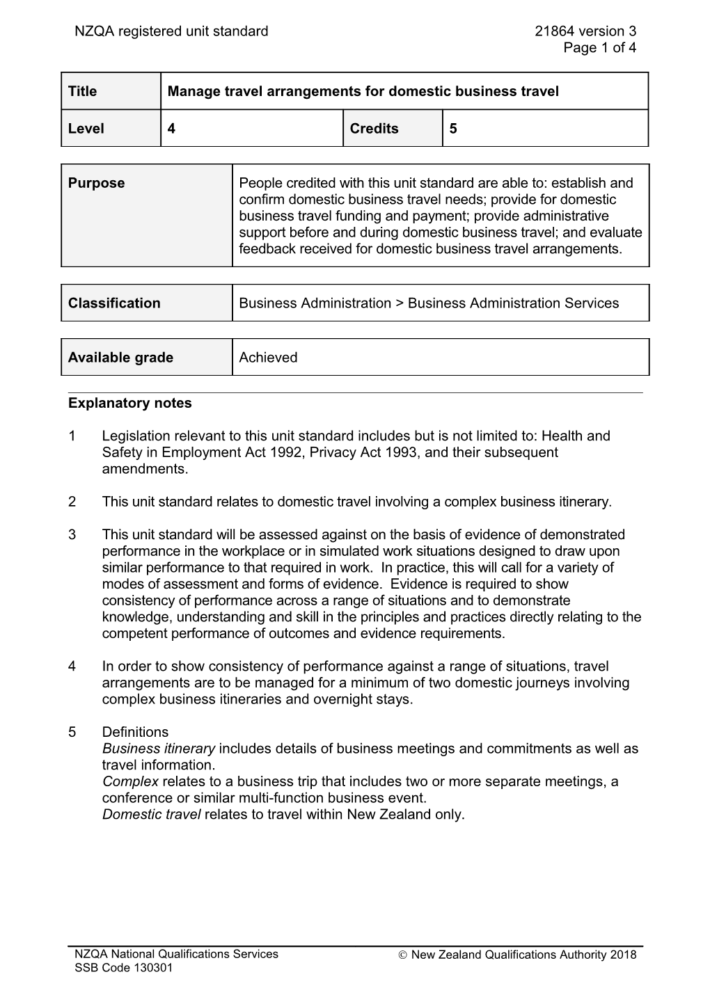 21864 Manage Travel Arrangements for Domestic Business Travel