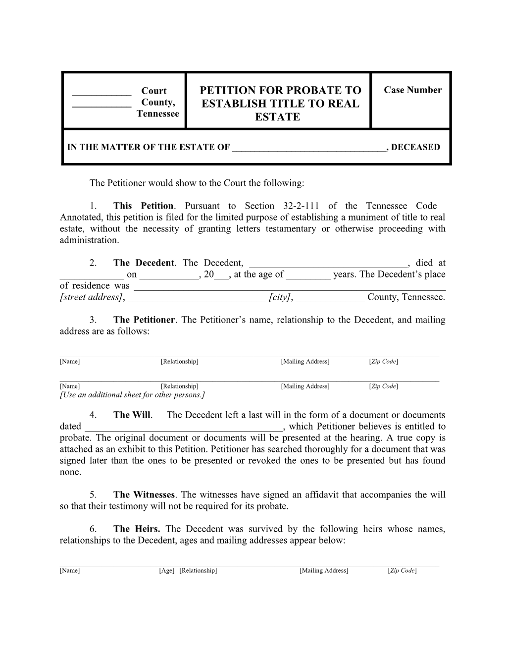 Civil Case Cover Sheet