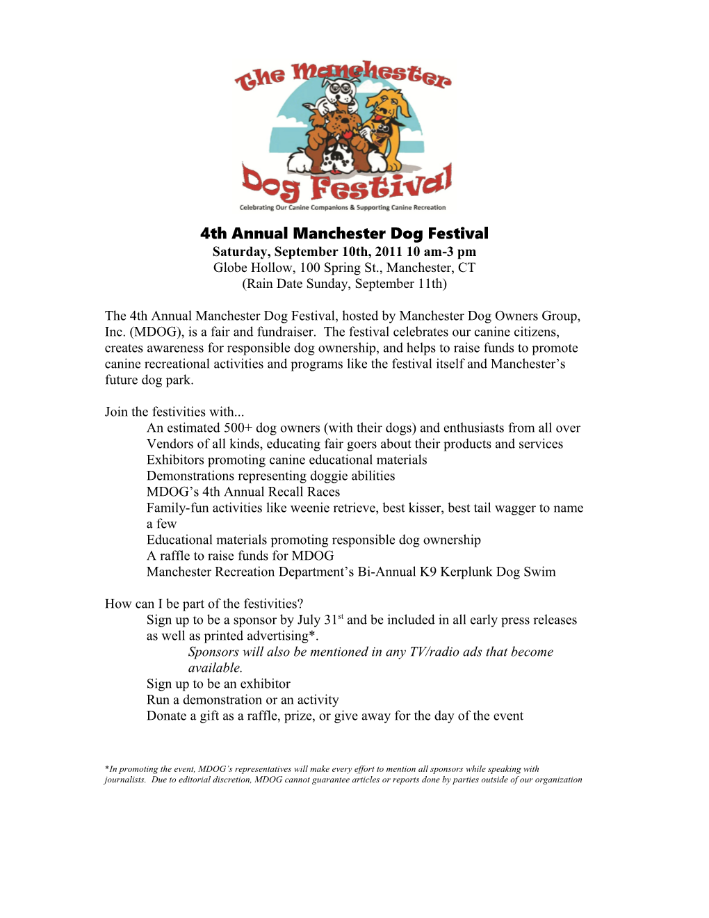 3Rd Annual Manchester Dog Festival
