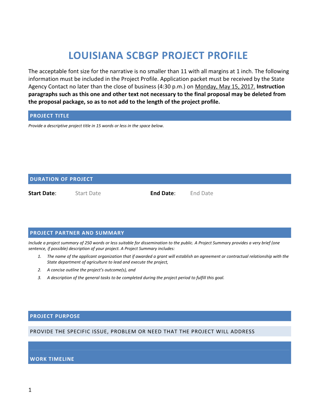 Louisiana SCBGP Project Profile