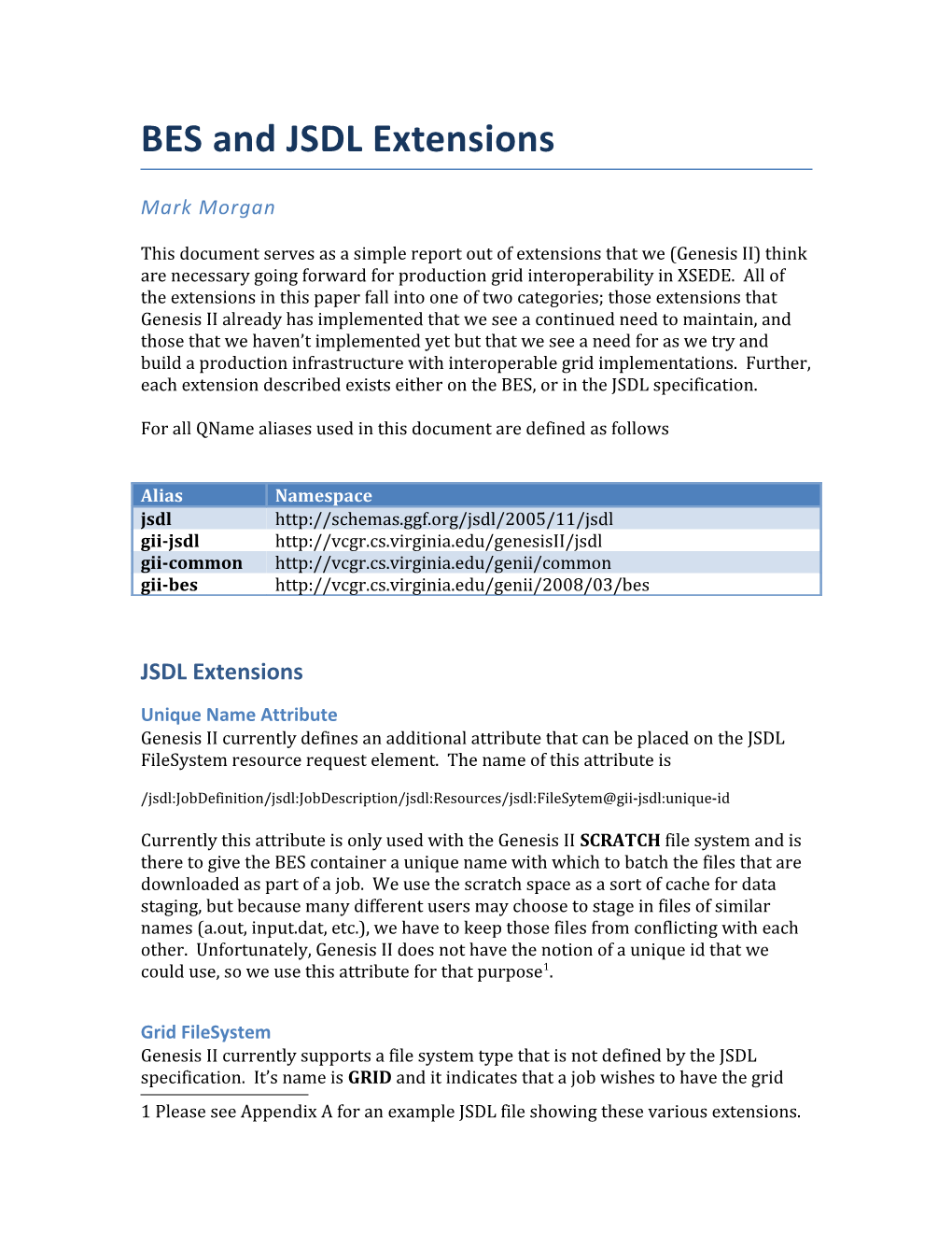 BES and JSDL Extensions