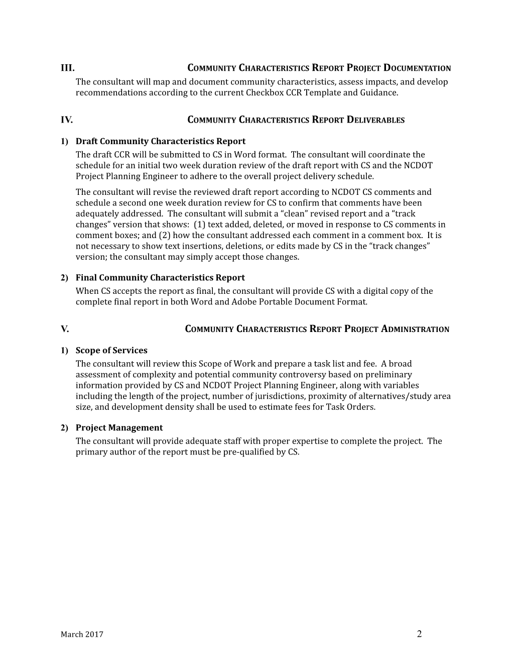 Checkboxcommunity Characteristics Report (CCR)