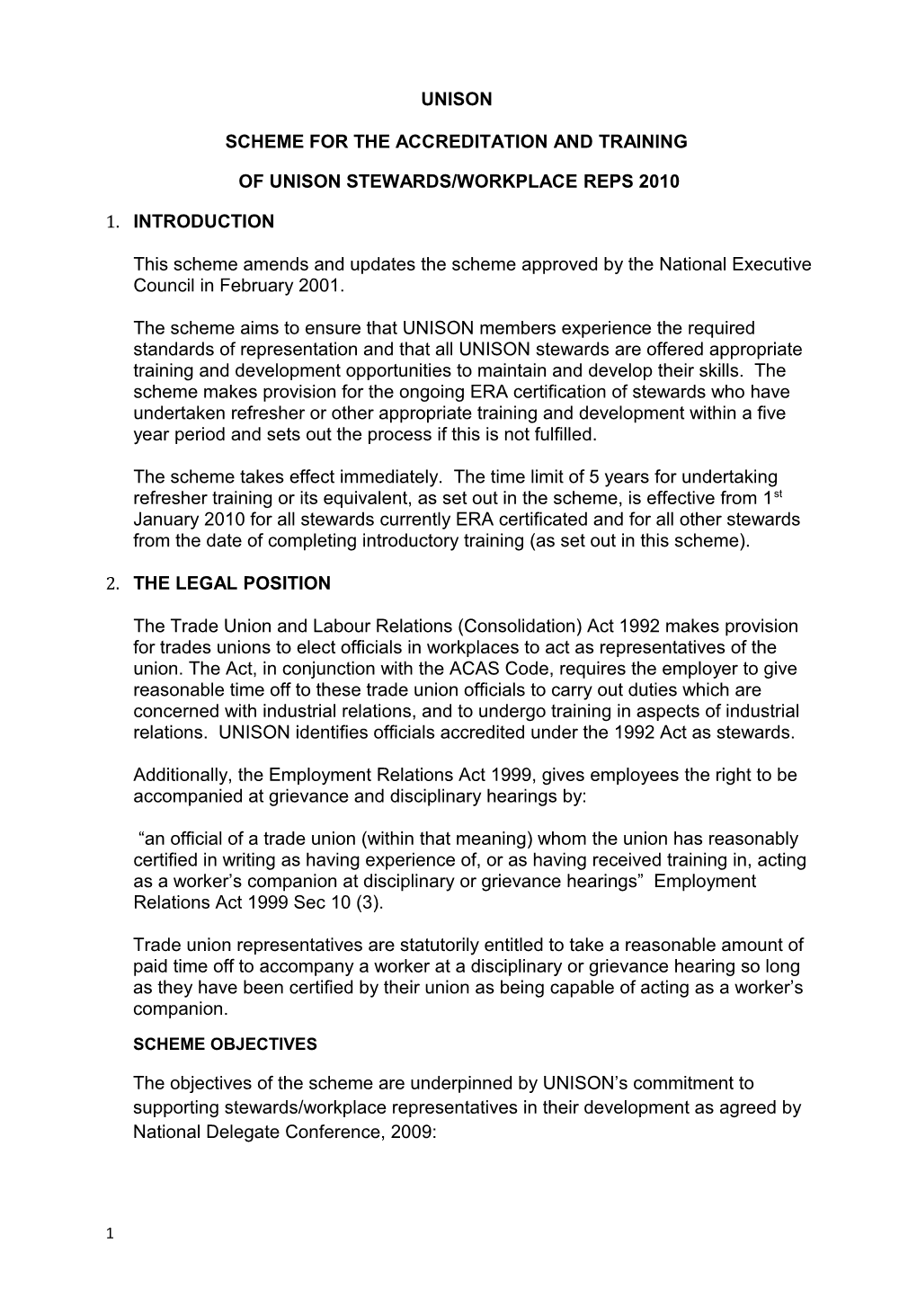 NEC Scheme for Stewards Accreditation