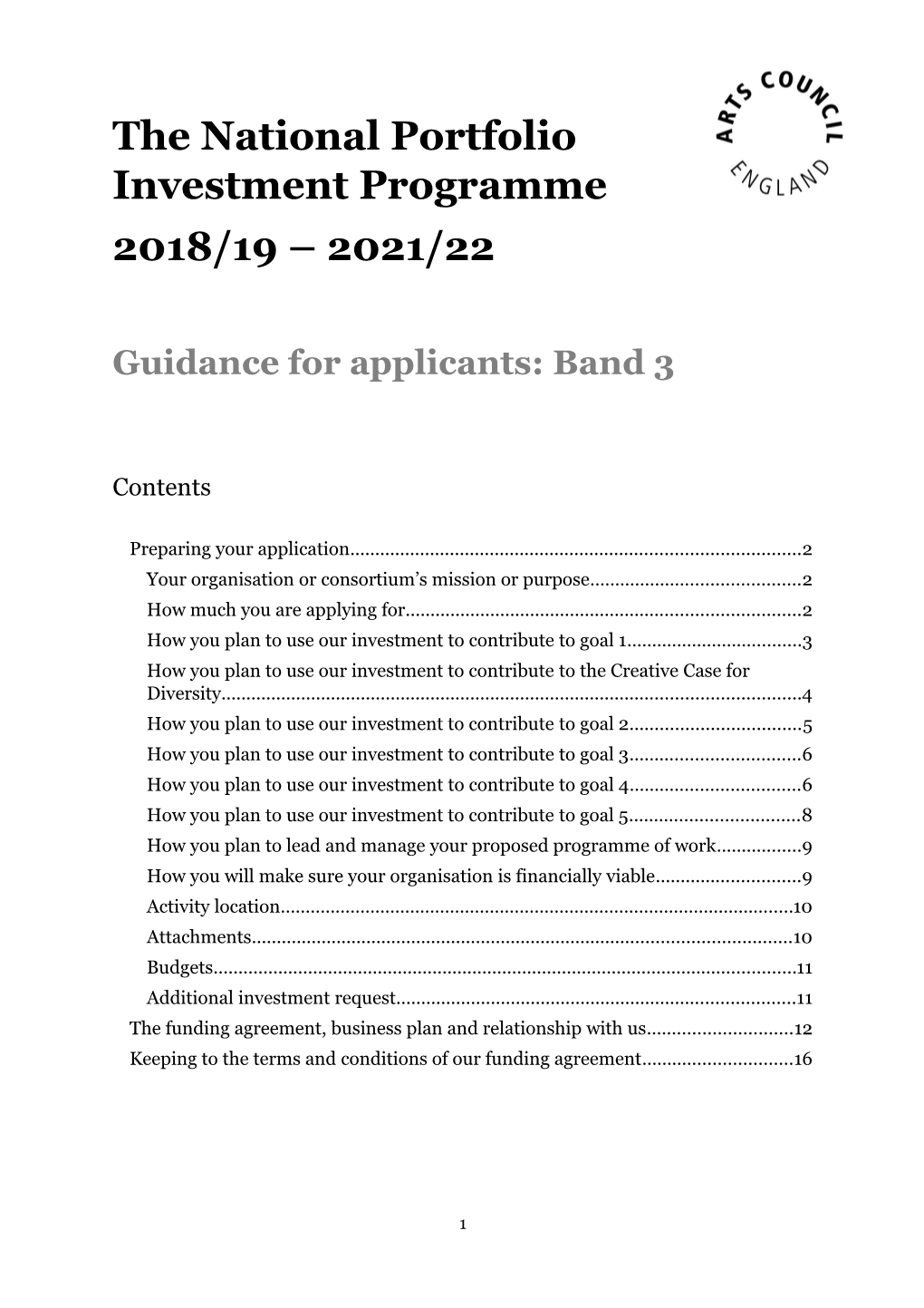 Guidance for Applicants: Band 3