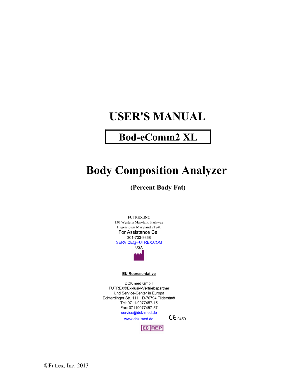 Bod-Ecomm Owners Manual