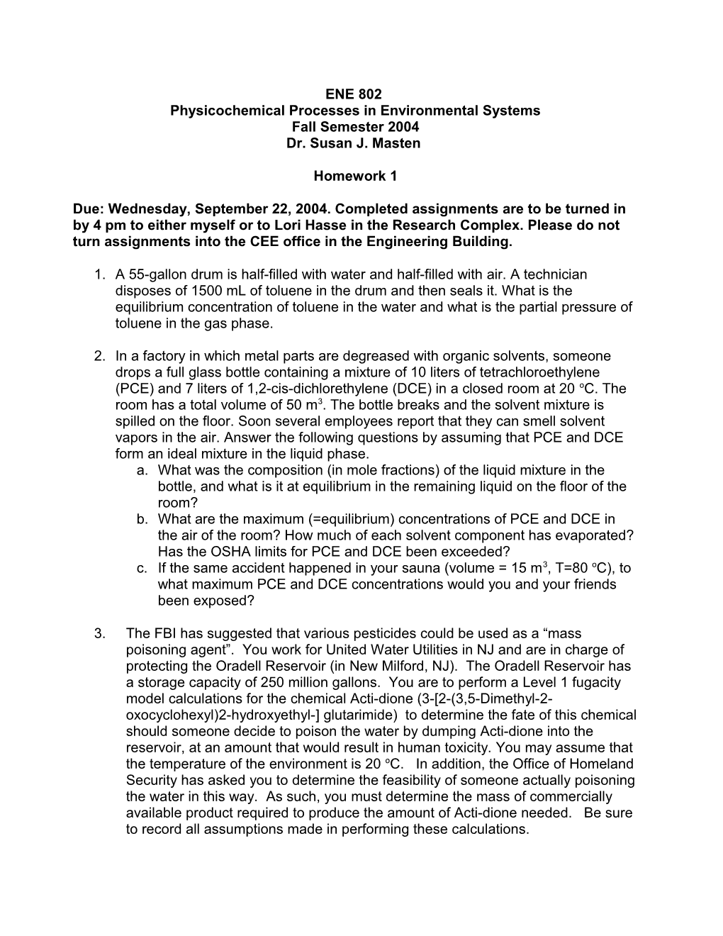 Physicochemical Processes in Environmental Systems