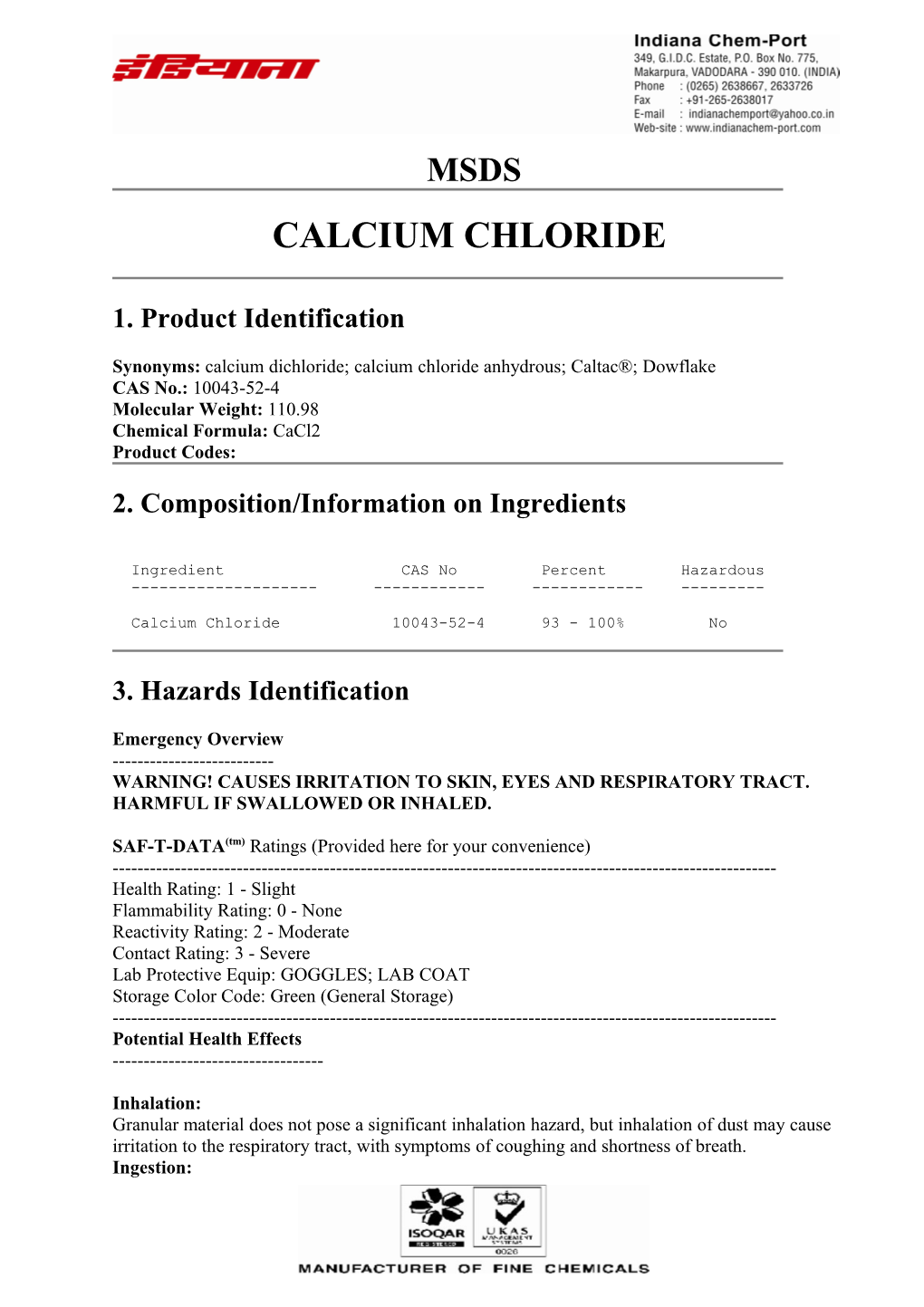 Calcium Chloride