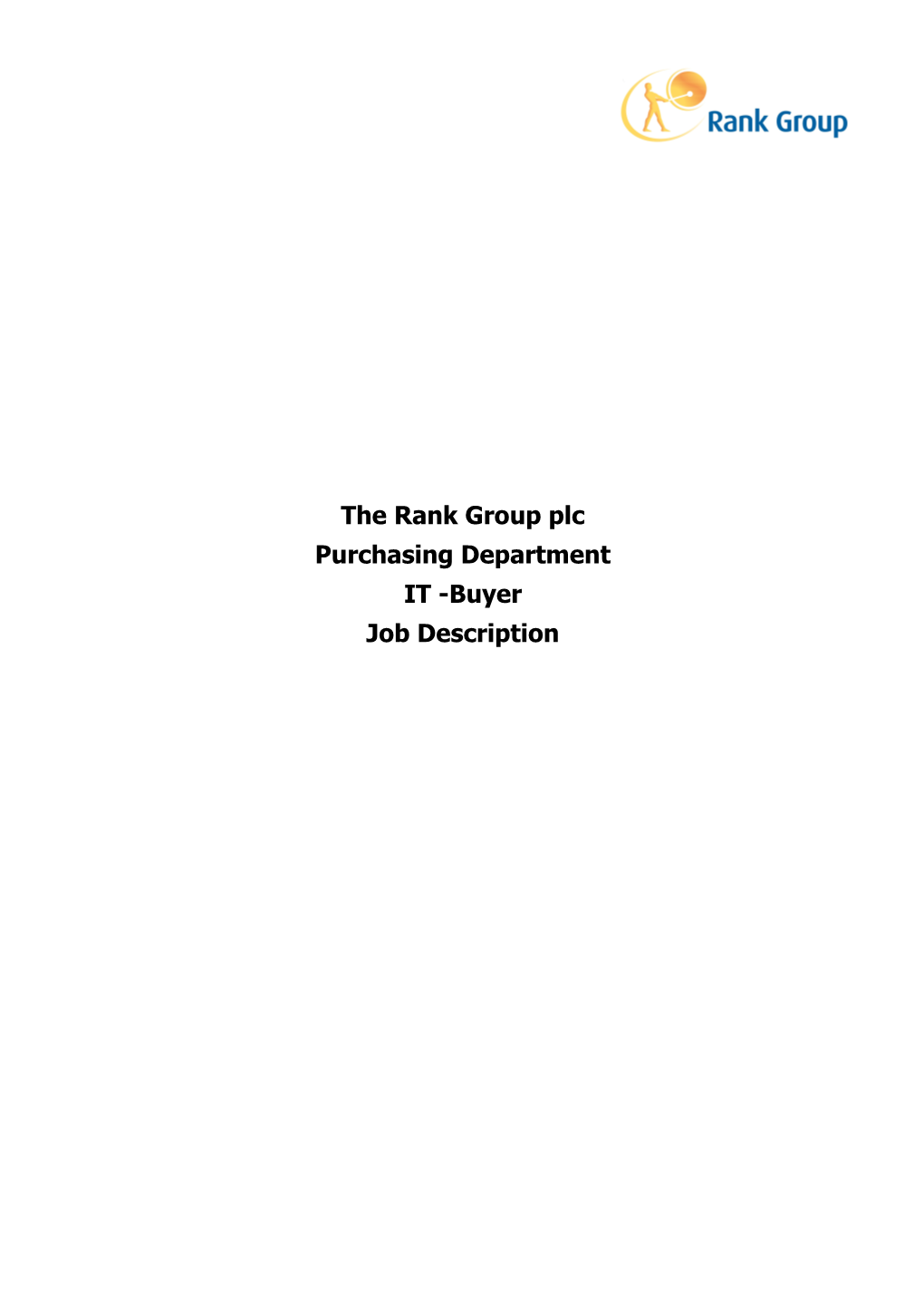 The Rank Group Plc