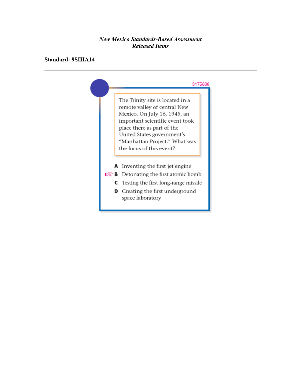 New Mexico Standards-Based Assessment