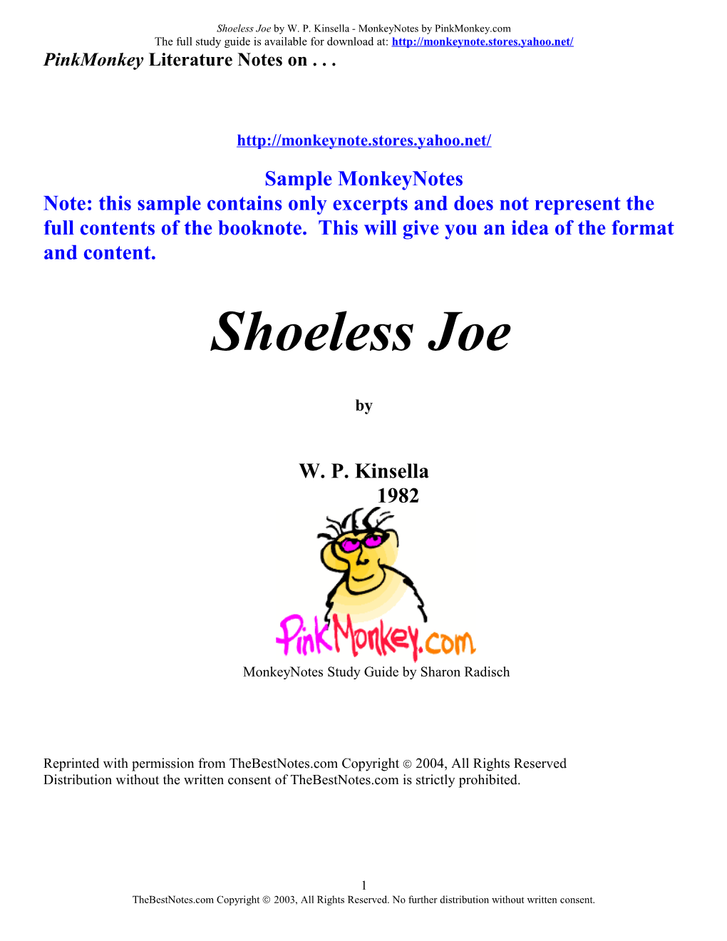 Shoeless Joe by W
