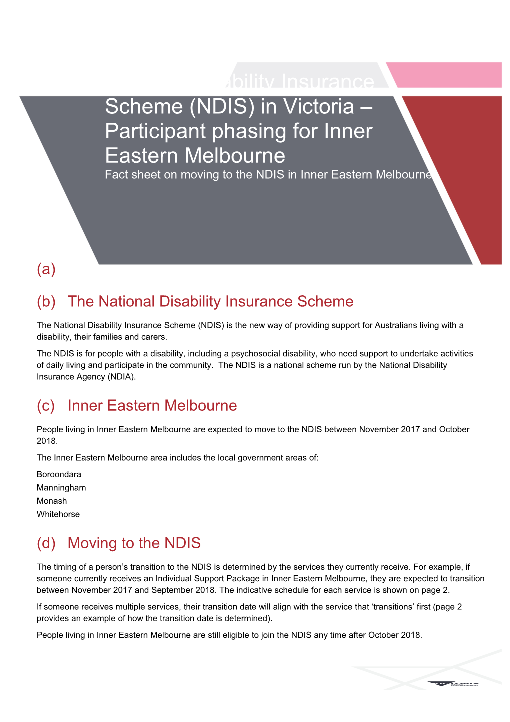 The National Disability Insurance Scheme