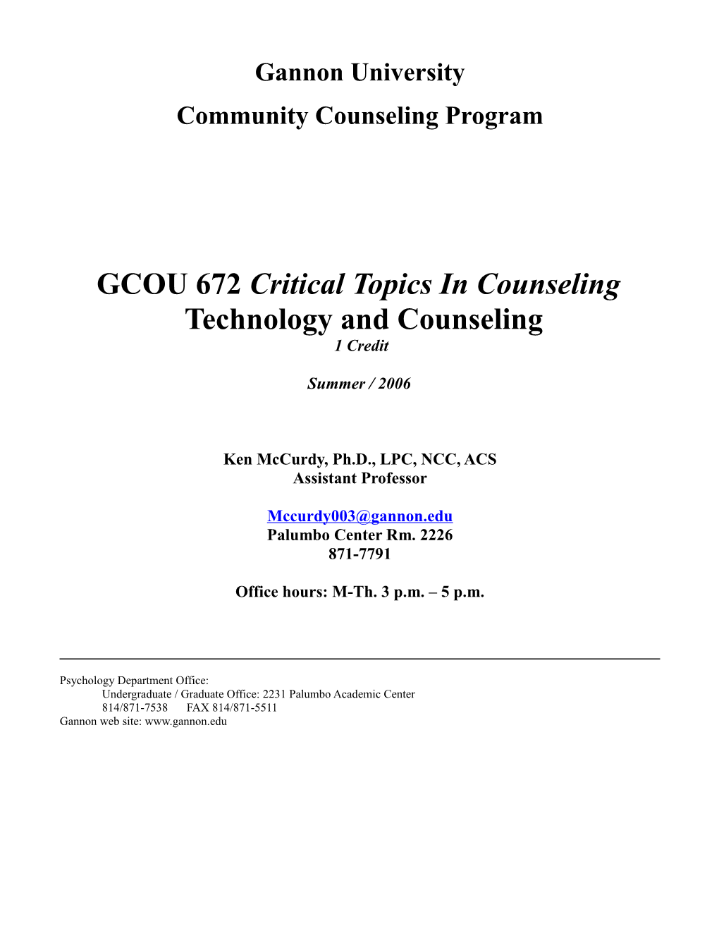 Technology and Counseling