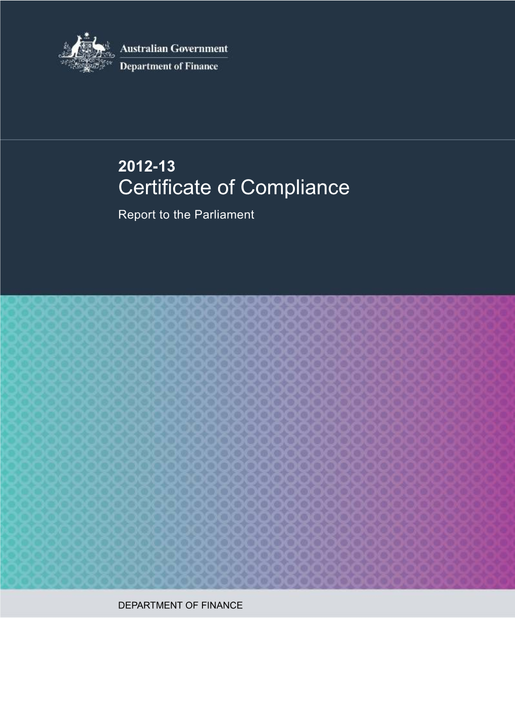 2011-12 Certificate of Compliance Report