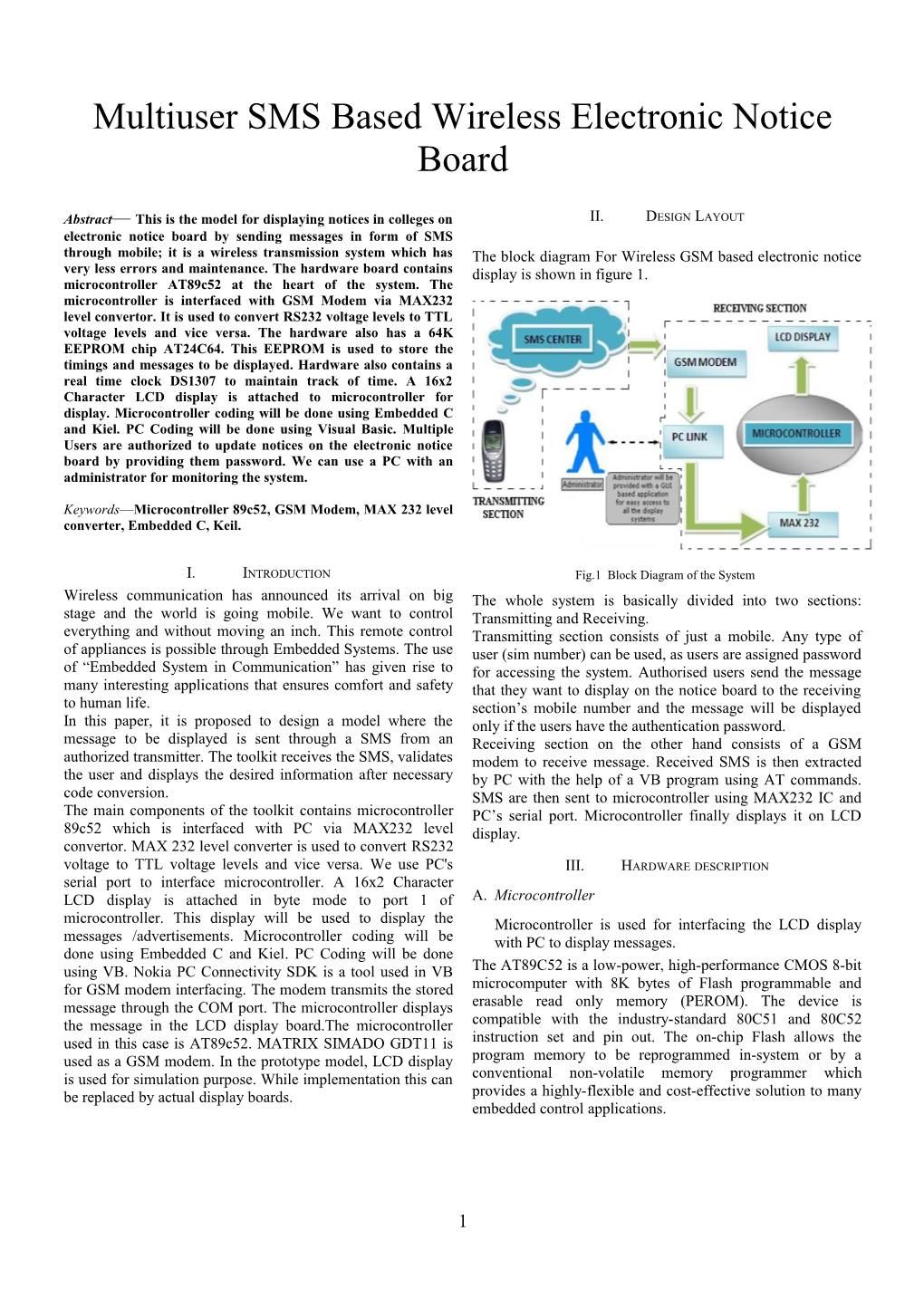 Multiuser SMS Based Wireless Electronic Notice Board