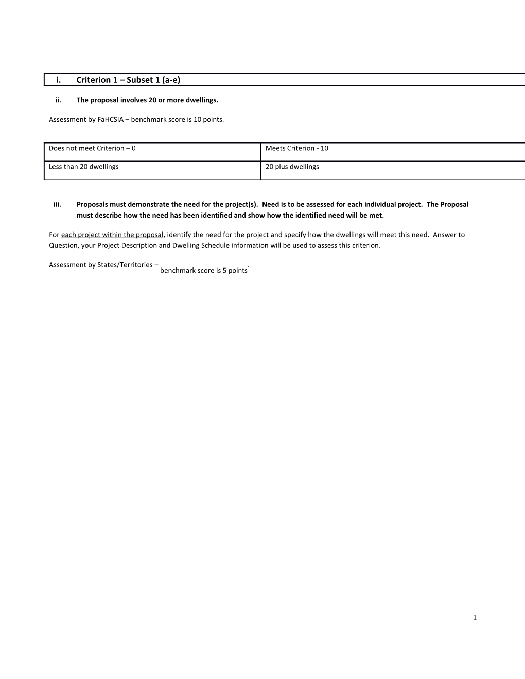 Criterion 1 Subset 1 (A-E)