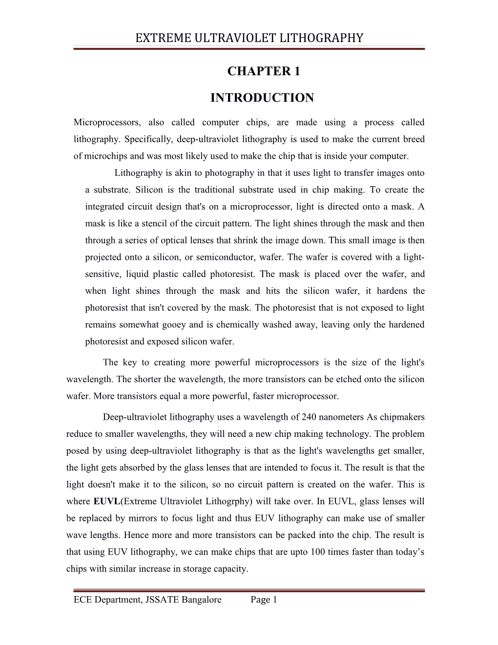 Extreme Ultraviolet Lithography