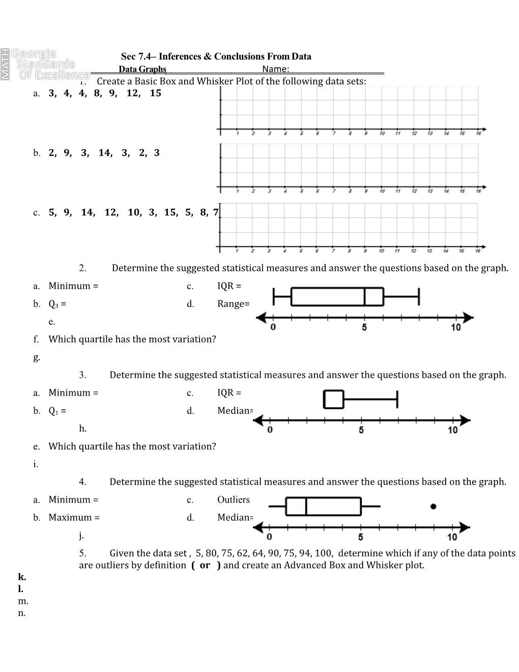 Sec 7.4 Inferences & Conclusions from Data